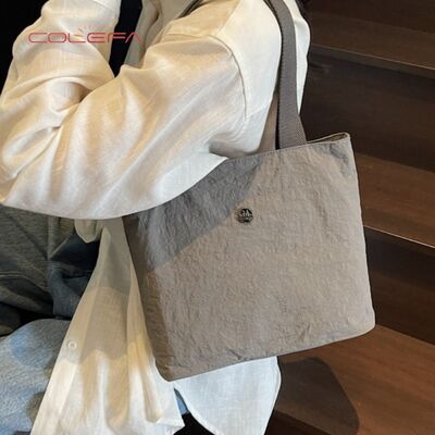 Customized Casual Lightweight Minimalist Nylon Bag New Women's Tote Bag Simple Mini Versatile Handheld Book Storage Bag