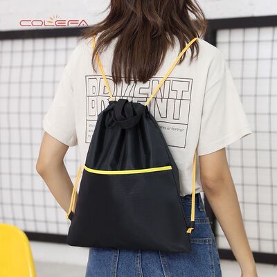 Oxford Portable Drawstring Backpack Waterproof Drawstring Pouch Unisex Sports Fitness Bag Large Capacity Travel Backpack Logo