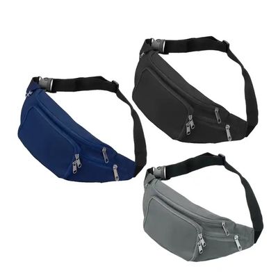 Custom Logo Mens Camouflage Bumbag Black Waist Belt Bag 600D Polyester Lining