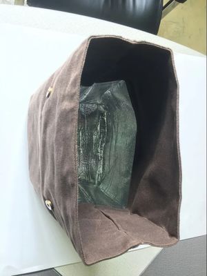 Custom printed high quality 10oz 12oz 16oz insulated washable waxed canvas reusable lunch bag with aluminium foil