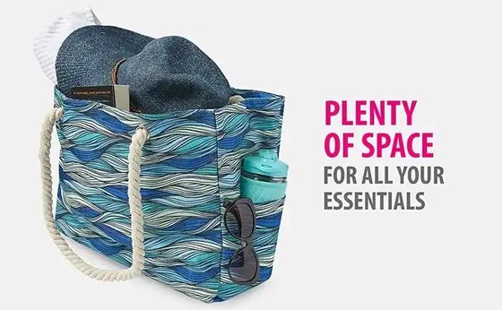 Heavy Duty Washable Cotton Canvas Bag Shoulder Tote Bag Waterproof Ristop With Zipper