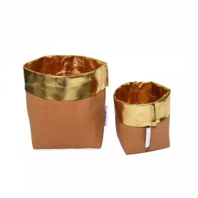 Custom Reusable Recycling Paper Bag Seedling Pots 0.55mm Washable Paper Bag For Plants