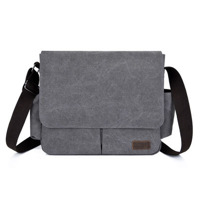 16.5 / 17 Inch Flap Men Sling Crossbody Laptop Canvas Shoulder Messenger Bag For Men
