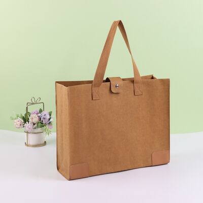 Colefa Professional Kraft Paper Handled Bags Custom Logo Printing Washable Gift Promotional Shopping Bags Durable Long-Lasting