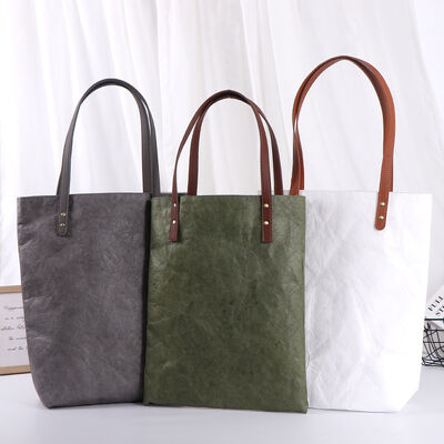 Tyvek Washable Paper Bags DuPont Customizable Logo Printing Wholesale Handle Shopping Bags Eco-Friendly Material Paper