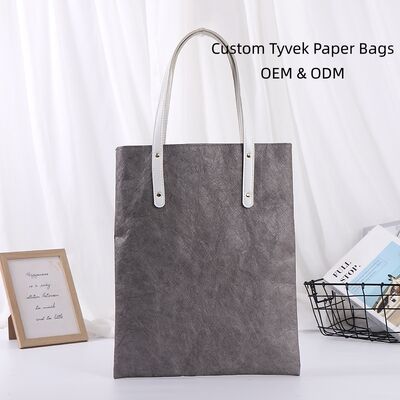Tyvek Washable Paper Bags DuPont Customizable Logo Printing Wholesale Handle Shopping Bags Eco-Friendly Material Paper