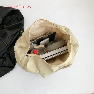 New Custom Color Nylon Cotton-Filled Women's Bag Minimalist Quilted Tote Bag Soft Checkered Shoulder Bag Underarm Tote Bags