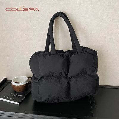 Nylon Cotton-Filled Down Shoulder Bag Niche 2026 New Arrival Fall/Winter Large Capacity Pillow Bag Commuting Underarm Tote Bag