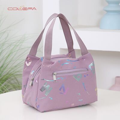 Women's Small Handbag Oxford Waterproof Lunch Bag Phone Case Mom's Grocery Bag Lightweight Trendy Special Printing with LOGO