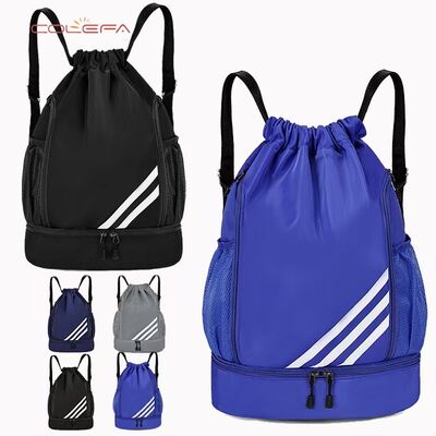 Oxford Made Large Capacity Basketball Bags Training Backpack Yoga Fitness Outdoor Sports Drawstring Closure Casual Backpacks