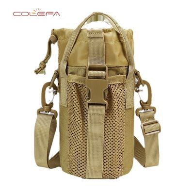 Nylon Multi-Function Portable Water Bottle Bag Outdoor Sports Large Capacity Crossbody Bottle Bag Wholesale with Custom LOGO