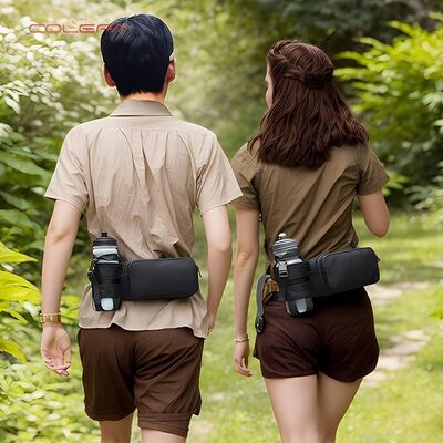 2026 Hot-Selling Custom Oxford Running Water Bottle Waist Bag Large Capacity Storage with Easy-Access Opening Reflective Design