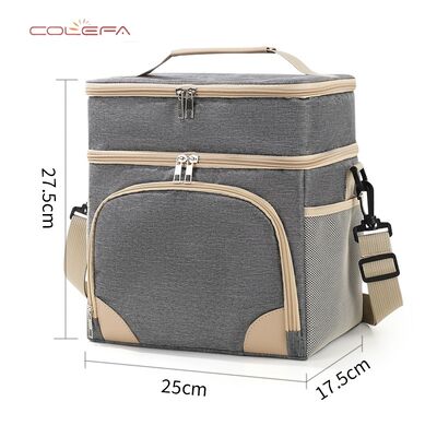 Hot-selling Insulated Lunch Bag Oxford Made Thickened Double-Layer Minimalist Outdoor Crossbody Ice Bag Handheld Lunch Box Bags