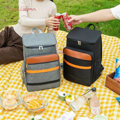 Custom Logo Insulated Backpack Large Capacity Outdoor Picnic Bag Oxford Cloth Waterproof Freshness-Preserving Cooler Backpack