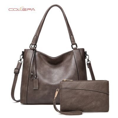 Colefa 2026 New Fall/Winter Women's Tote Bag European & American Fashion PU Leather Trendy Casual Women's Shoulder Crossbody Bag