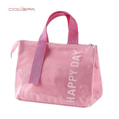 Dopamine-Colored Lunch Bag Large Capacity for Office Workers Oxford+PVC Insulated Bag Thickened Waterproof Outdoor Picnic Bag