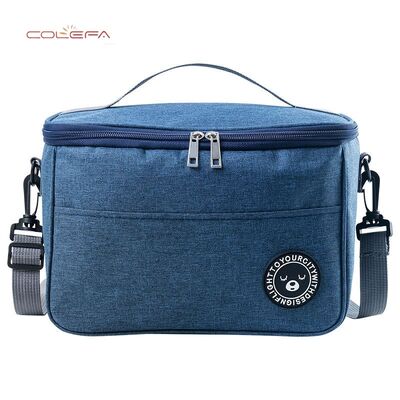 Lunch Box Handheld Square Insulated Bag Oxford Reinforced Bento Bag Large Capacity Picnic Bag for Office Workers and Students