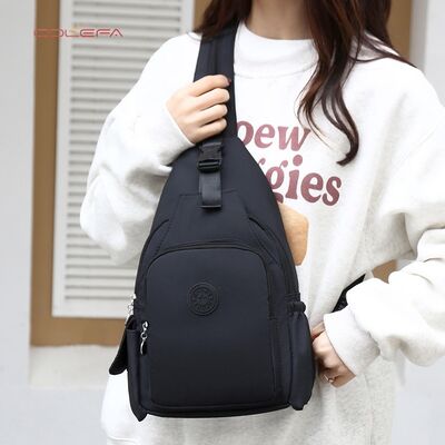 New Arrival In-Stock Outdoor Shoulder Bag Casual Large Capacity Oxford Fabric Crossbody Chest Bags Lightweight Dual-back Backpack