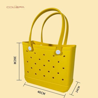 Colefa EVA Beach Storage Tote Bag Large Capacity Waterproof Durable Mesh Beach Bag Travel Handheld Beach Tote in-Stock Wholesale