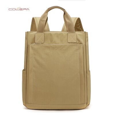 Nylon Fabric Waterproof Backpack for Women Large Capacity 16-inch Laptop Backpack with Customizable Logo Travel & School Bag