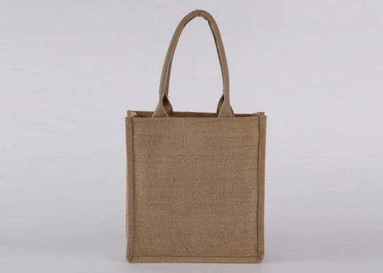 Fantastic Reusable Washable Tote Bags Burlap Jute Shopping Bag With Custom Logo