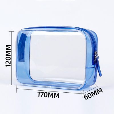 New Large-Capacity Makeup Bag Waterproof PVC Storage Pouch Transparent & Colorful Zipper Toiletry Bags Portable with LOGO