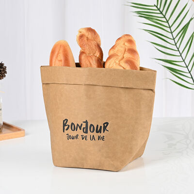 Manufacturer Wholesale Nordic-Style Washable Kraft Paper Bags Water-Resistant Tear-Proof Refrigerator Storage Bags Reusable