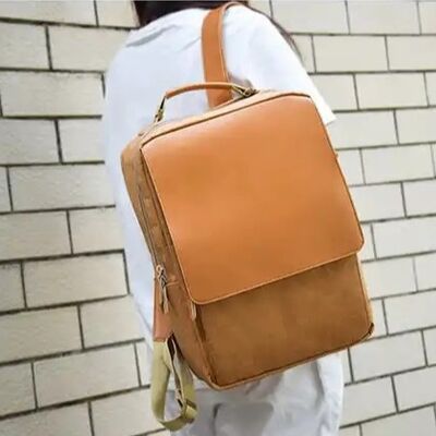 Fabrica a trouxa lavável de Softback do saco de papel de Brown Kraft do homem feito sob encomenda com Front Flap