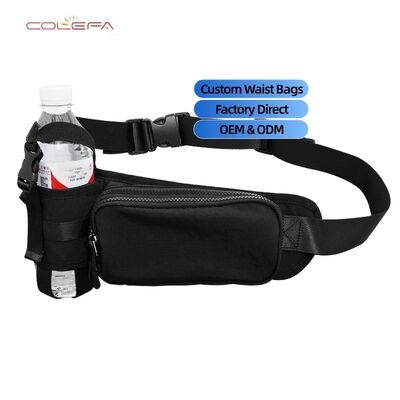 2026 Hot-Selling Custom Oxford running Water Bottle Waist Bag Armazenamento de grande capacidade com design refletor de abertura de fácil acesso