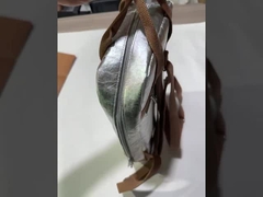 Saco de bolso ecológico sustentável biodegradável ouro prata reutilizável papel kraft lavável mochila em Stree